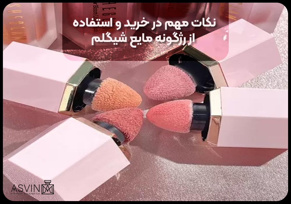 نکات مهم در خرید و استفاده از رژگونه مایع شیگلم